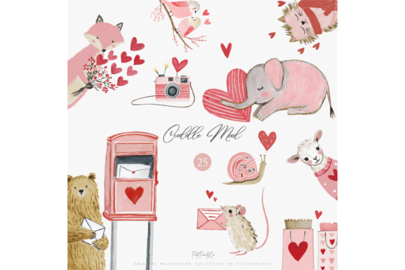 Bring Playful Love to Life with Valentine Animal Clipart PNG
