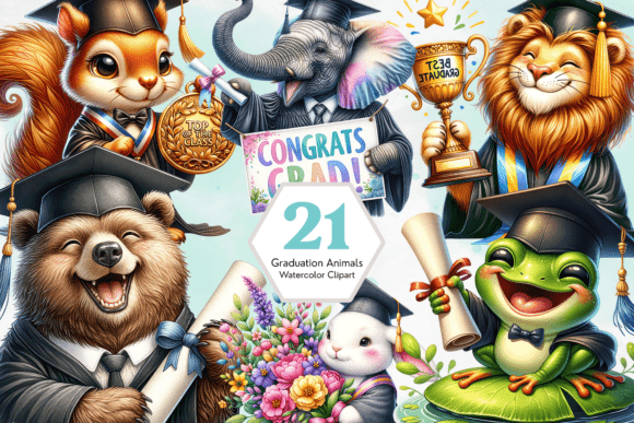 Celebrate with Style: Using Graduation Animal Clipart in Your Designs