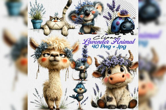 Embracing Whimsy with Lavender Animal Clipart