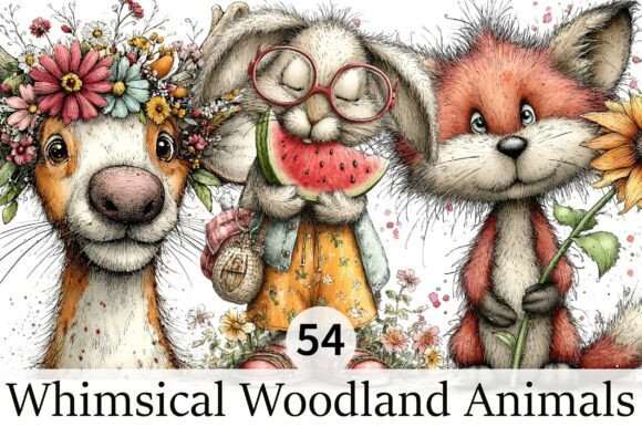 Enchant Your Projects with Whimsical Summer Woodland Animal Clipart