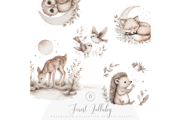 Forest Lullaby Woodland Animal Clipart