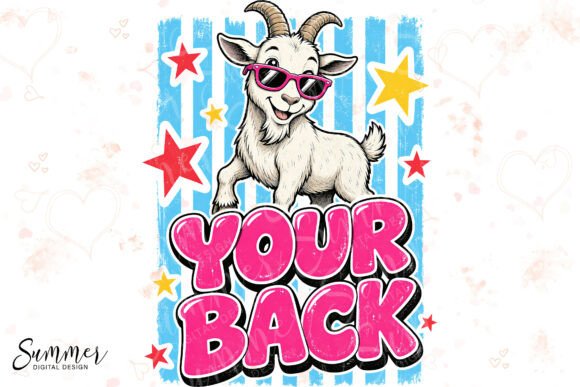 Goat Your Back Retro Funny Animal Pun: A Playful Sublimation Asset