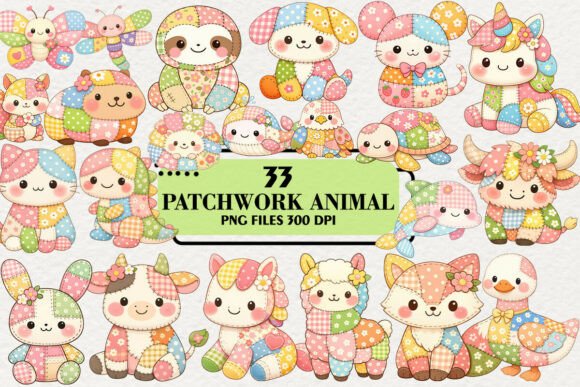 Kawaii Patchwork Floral Animal Clipart: A Designer's Secret Weapon