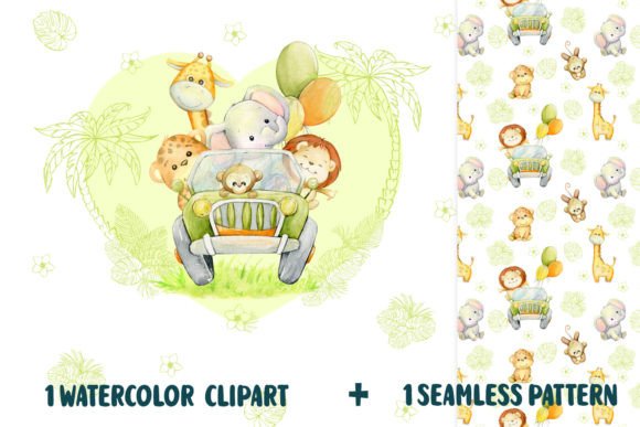 Safari Animal SUV Tropical Watercolor Set: A Designer's Review
