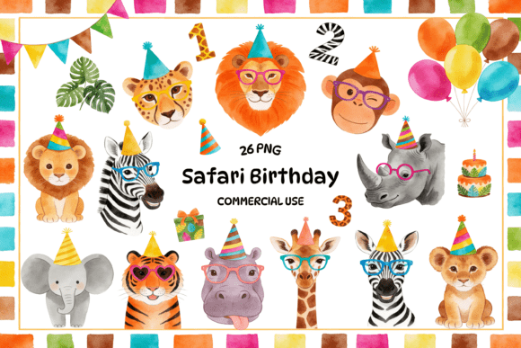 Safari Birthday Clipart Jungle Animal: A Creative Toolkit