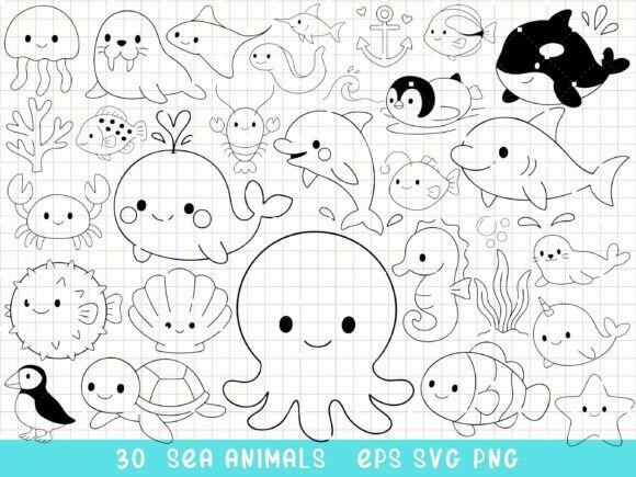Sea Animals Clipart Ocean Animal Svg: A Designer's Guide